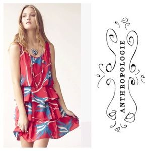 Anthropologie Sariah Silk Tiered Dress